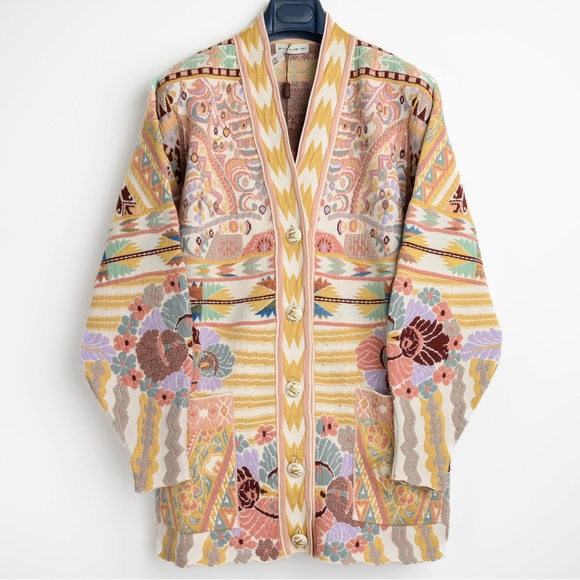 ETRO JACQUARD-KNIT WOOL-BLEND CARDIGAN - Picture 12 of 14